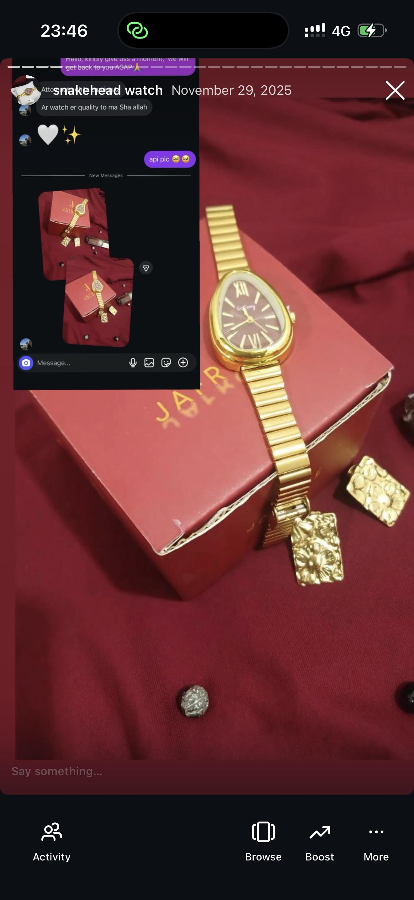 (Maroon snakehead combo) Buy 1 Watch ⌚
Get 2 Jewellery FREE 💍🍀
(Ring + Clover Bracelet)