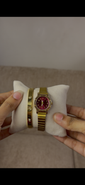 Barsh red dial watch + Cartier love bracelet free