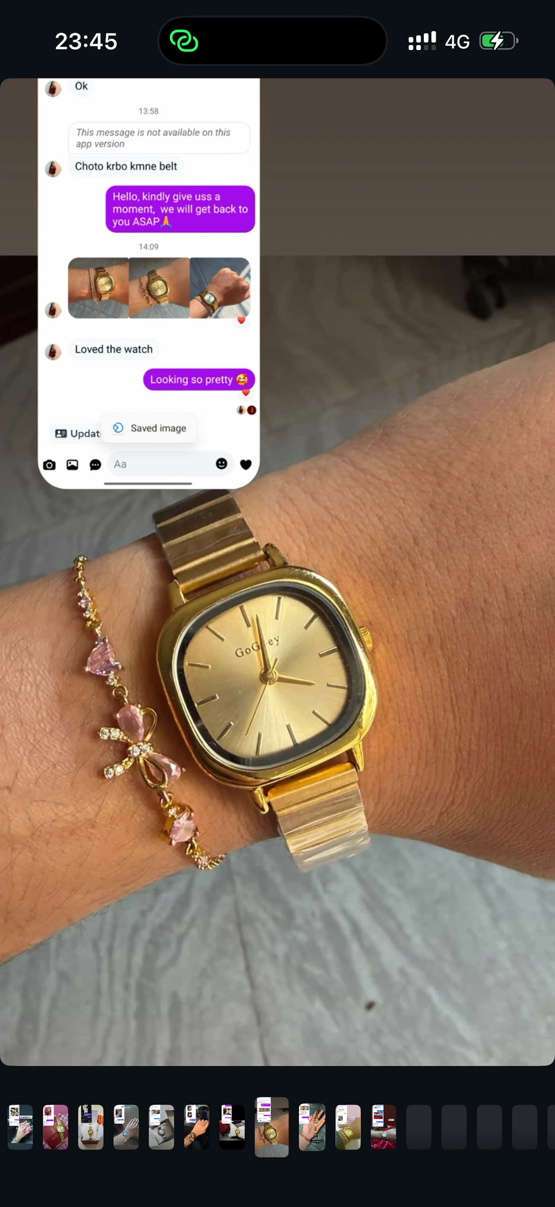 (Gogoey  square combo)  .  Buy 1 Watch ⌚
Get 2 Jewellery FREE 💍🍀
(Ring + Clover Bracelet)