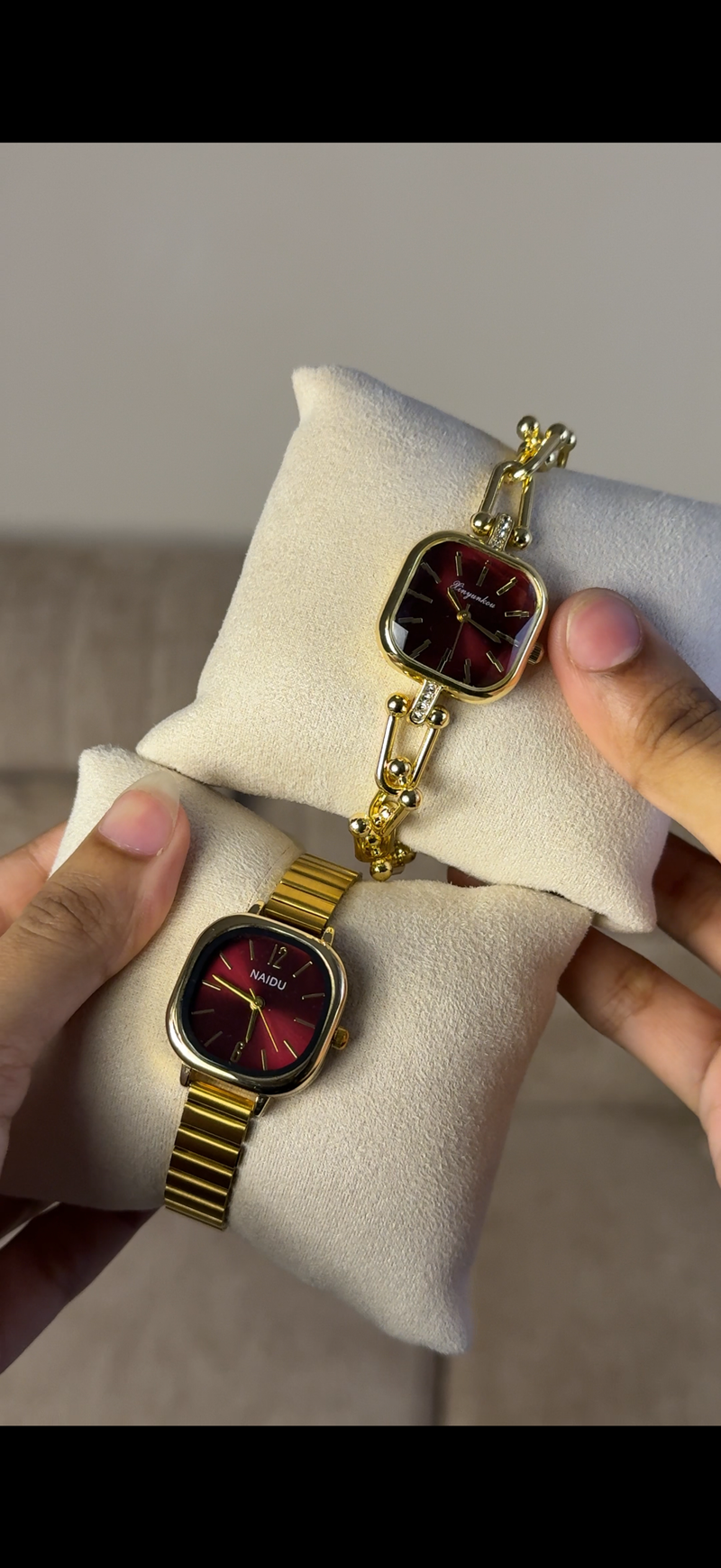 Naidu  red dial + Get 1 cartier belt watch (70% off)