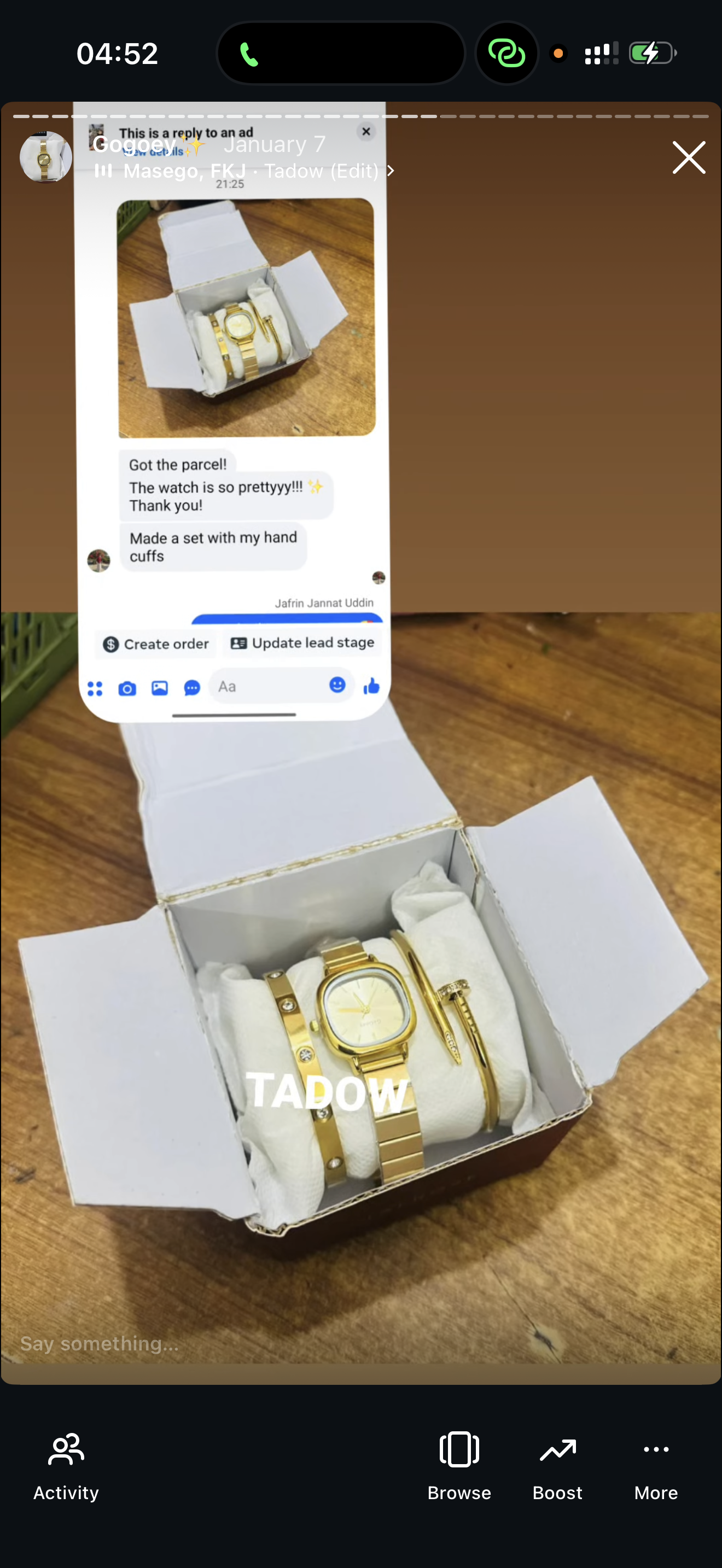 (Gogoey  square combo)  .  Buy 1 Watch ⌚
Get 2 Jewellery FREE 💍🍀
(Ring + Clover Bracelet)