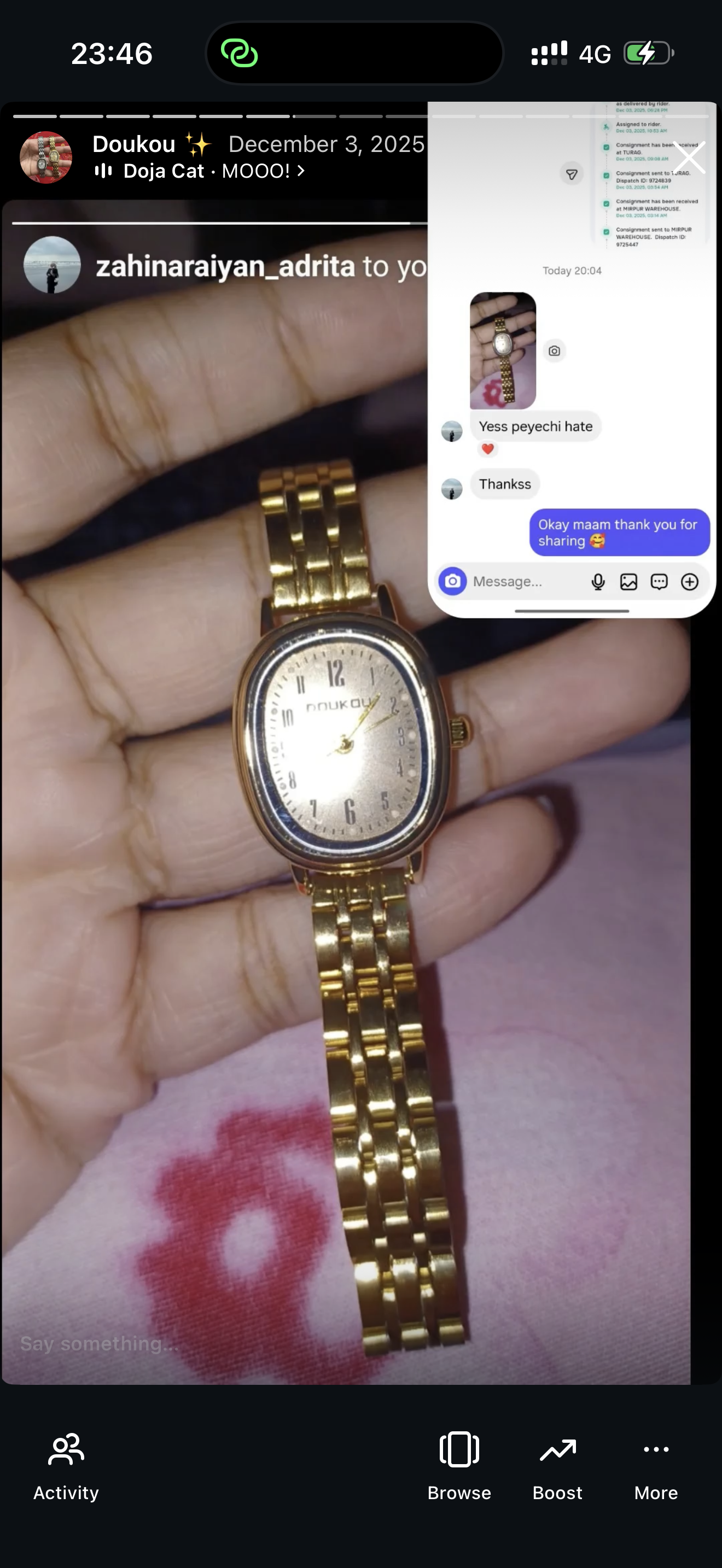 (Doukou watch combo) ..... Buy 1 Watch ⌚
Get 2 Jewellery FREE 💍🍀
(Ring + Clover Bracelet