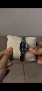 Doukou silver black dial