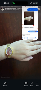 Maroon snakehead + Clover Bracelet (Free)+ Mystery Ring (Free)