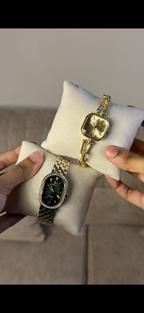 GREALY Black silver +Get 1 cartier belt watch (70% off)