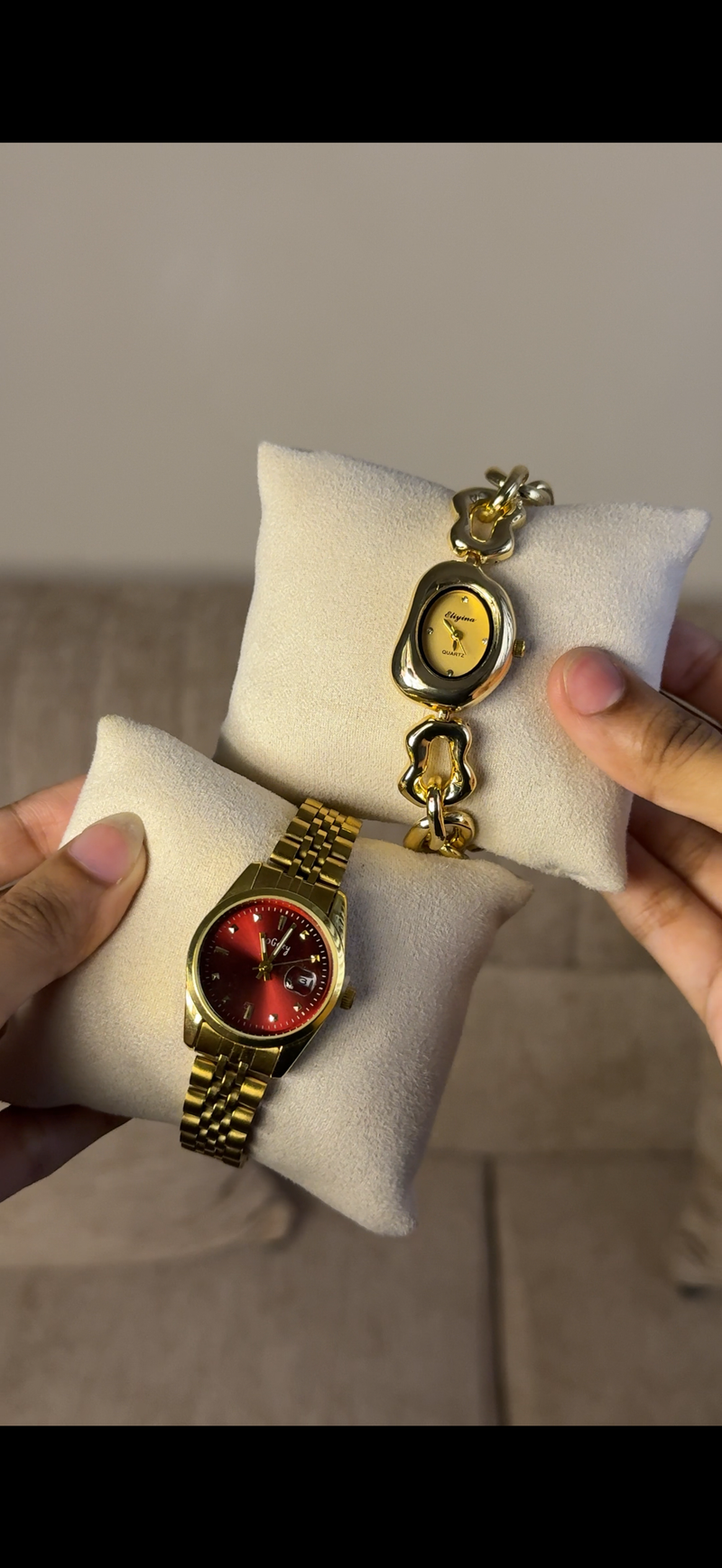 Gogey Queno Maroon+ get 1 Cartier belt watch (70% off)