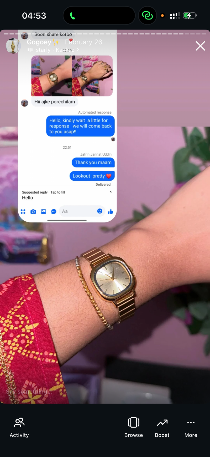 (Gogoey  square combo)  .  Buy 1 Watch ⌚
Get 2 Jewellery FREE 💍🍀
(Ring + Clover Bracelet)