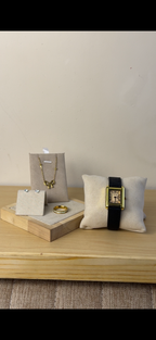 Gogoey cube belt Watch  +  Necklace  + Earing + Mystery Ring (Free)