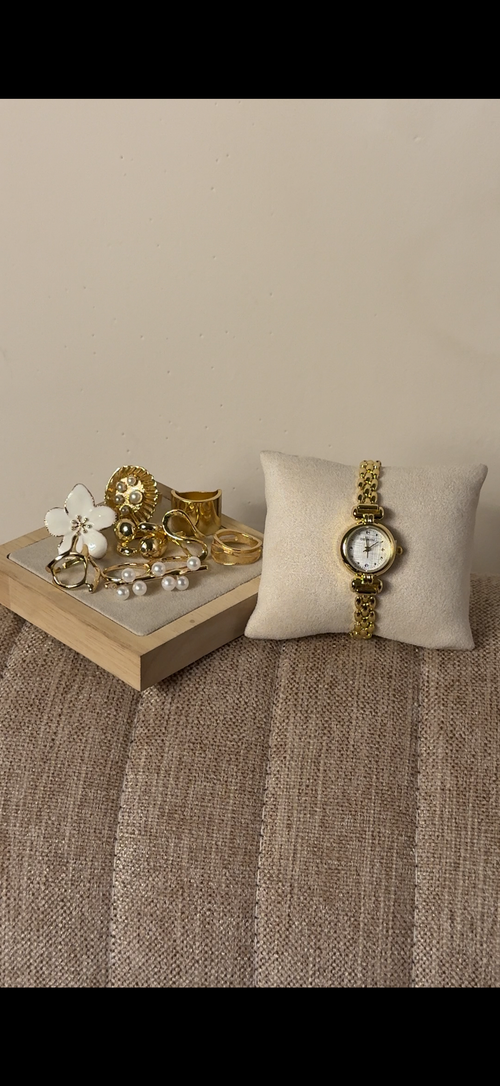 Doukou vintage+ ৫টি hibiscus & Pearl Ring set free পান