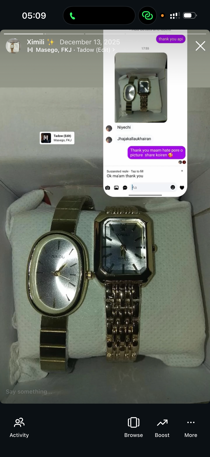 Naidu oval + Clover Bracelet (Free)+ Mystery Ring (Free)