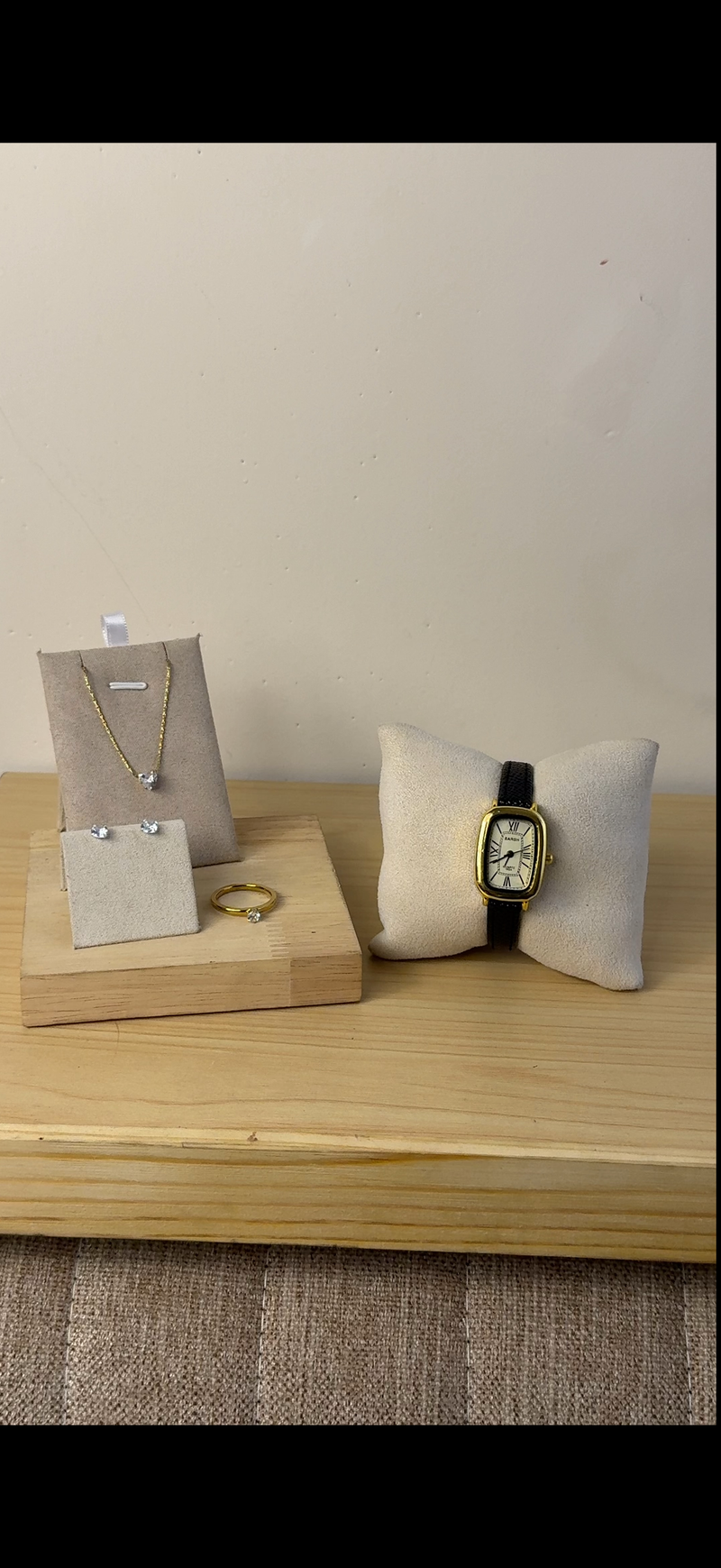 Barsh black Watch  +  Necklace  + Earing + Mystery Ring (Free)