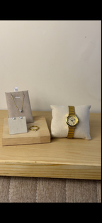Gogoey golden Watch  + Necklace  + Earing + Mystery Ring (Free)