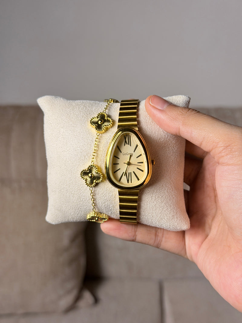 Golden snakehead + Clover Bracelet (Free)+ Mystery Ring (Free)