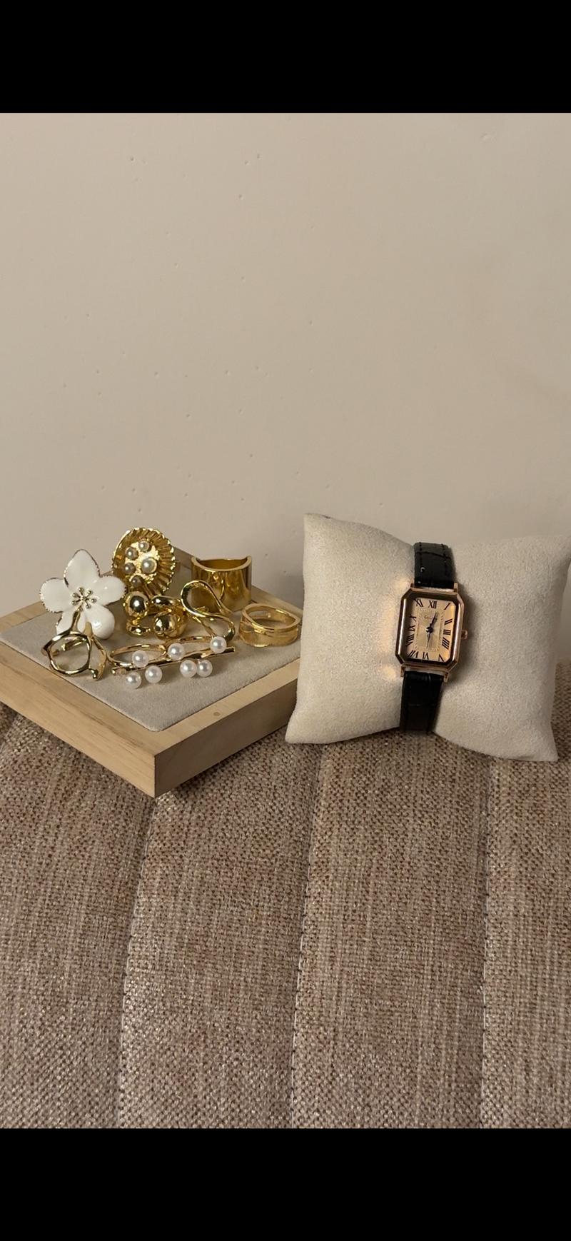 Gogoey Retro +৫টি hibiscus & Pearl Ring set free পান