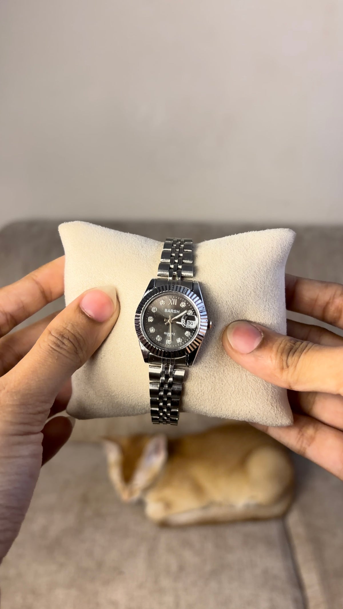 Barsh Silver Black Dial