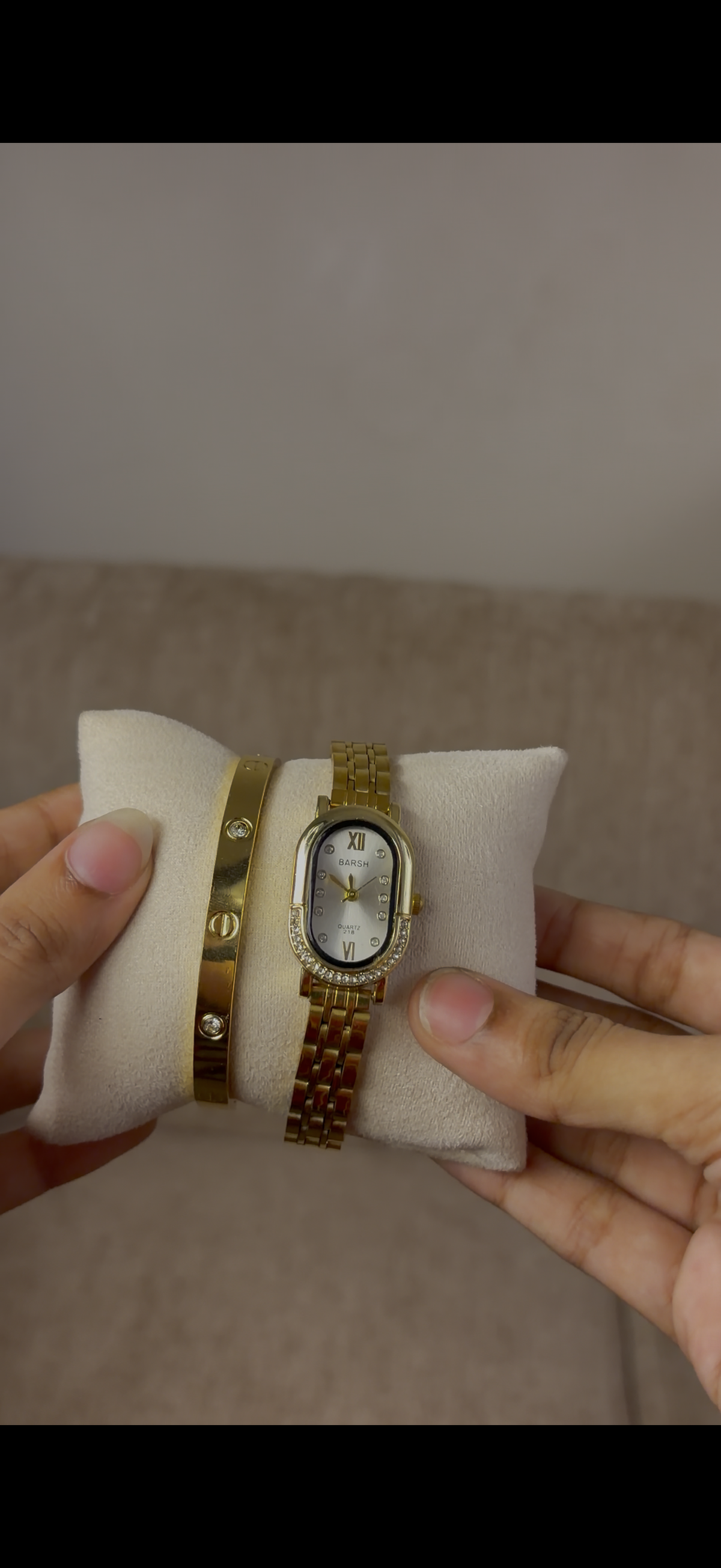 Barsh oval watch + Cartier love bracelet free