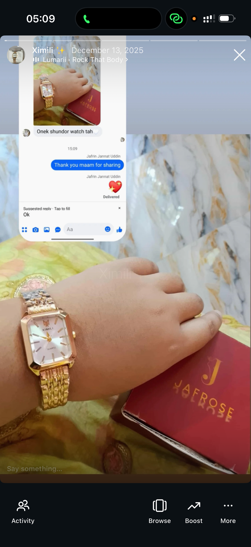 (Ximili combo)Buy 1 Watch ⌚
Get 2 Jewellery FREE 💍🍀
(Ring + Clover Bracelet