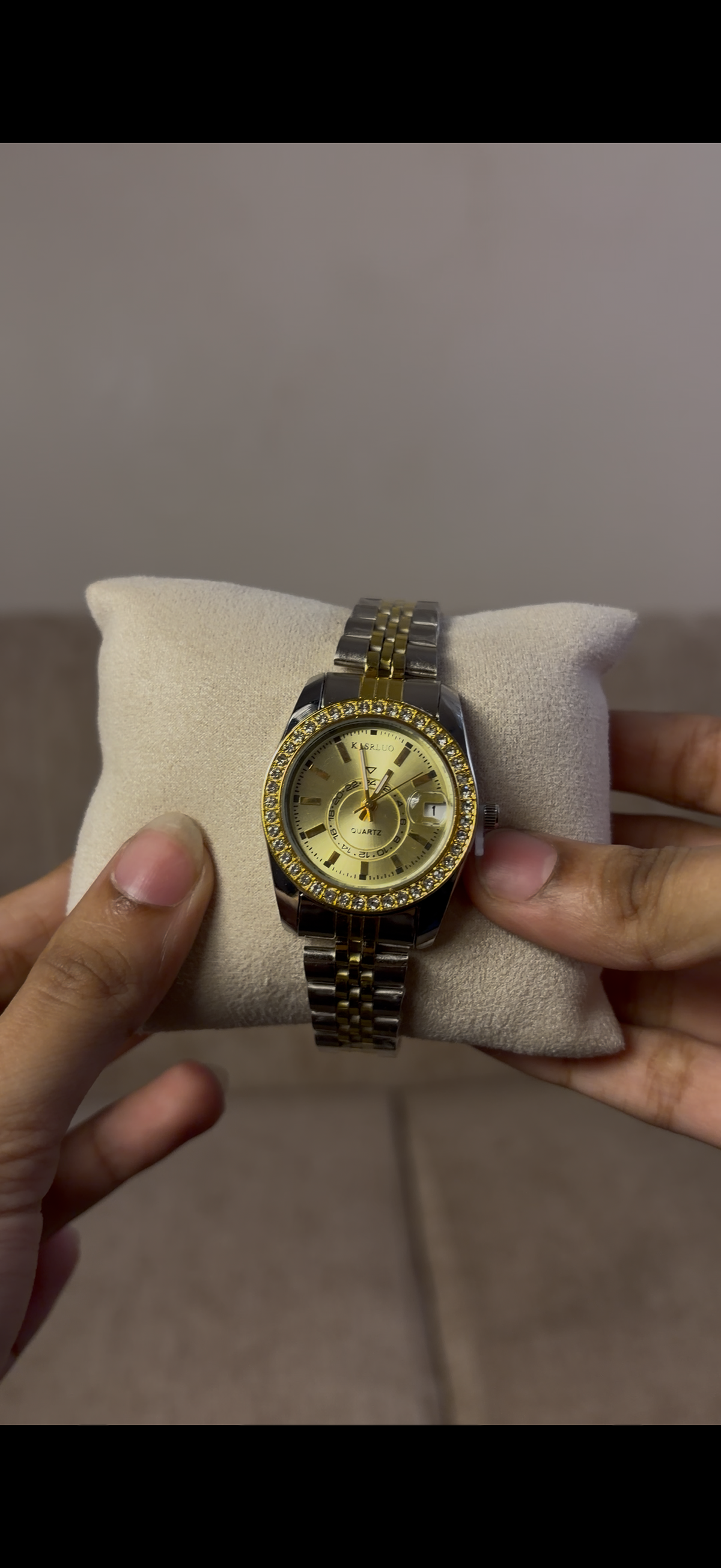 Karslou gold &silver mix strap