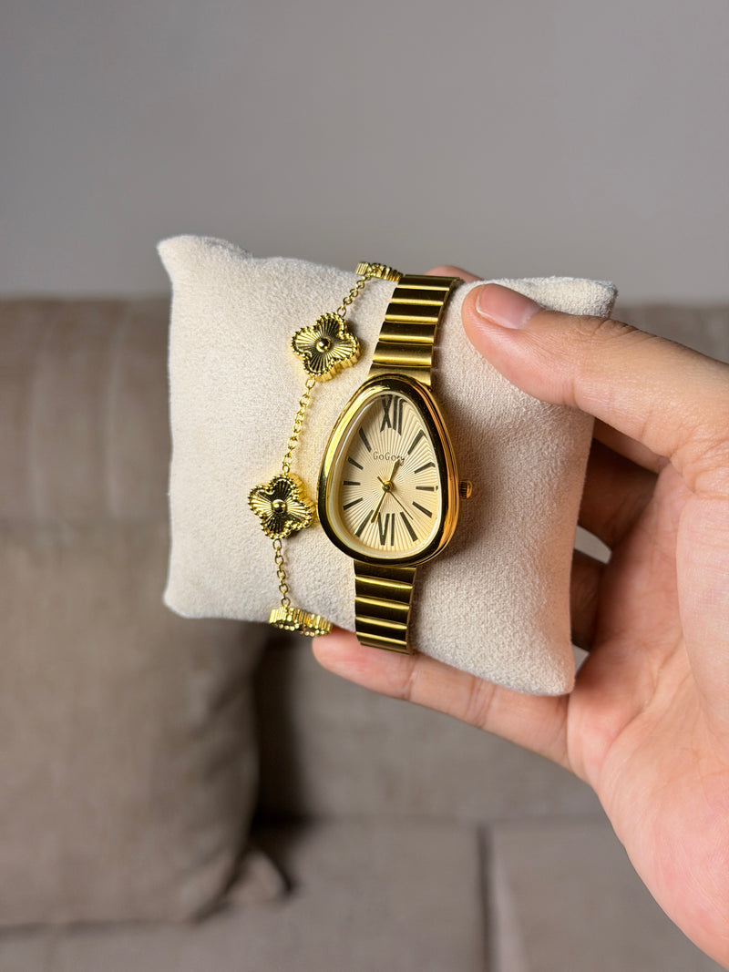 Golden snakehead + Clover Bracelet (Free)+ Mystery Ring (Free)