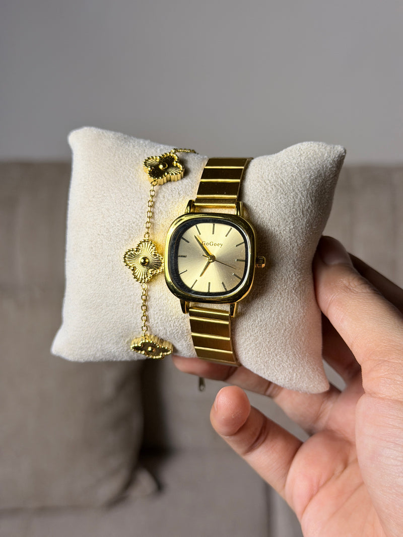 Gogoey Square + Clover Bracelet (Free)+ Mystery Ring (Free)