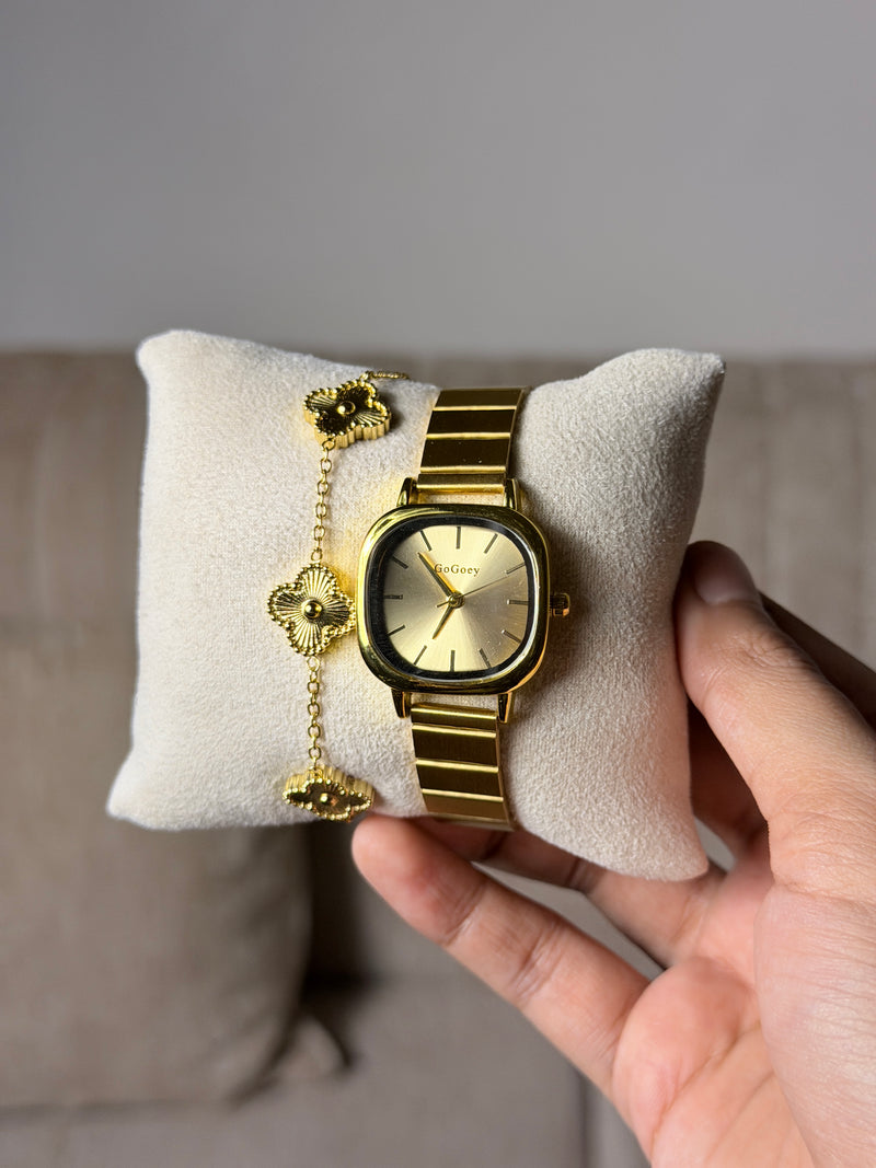 Gogoey Square + Clover Bracelet (Free)+ Mystery Ring (Free)