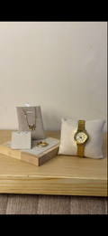 Gogoey golden Watch  + Necklace  + Earing + Mystery Ring (Free)