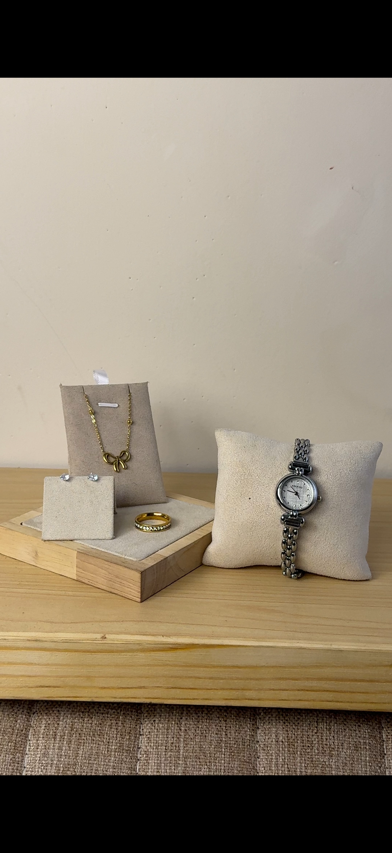 Doukou silver vintage Watch  +Necklace  + Earing + Mystery Ring (Free)