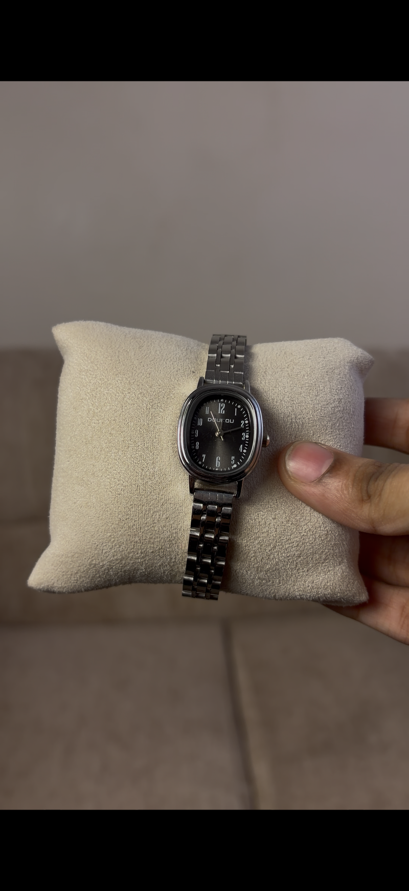 Doukou silver black dial