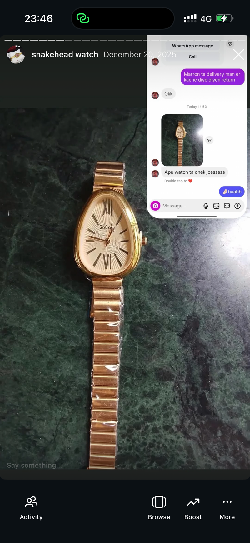 (Golden snakehead combo) Buy 1 Watch ⌚
Get 2 Jewellery FREE 💍🍀
(Ring + Clover Bracelet