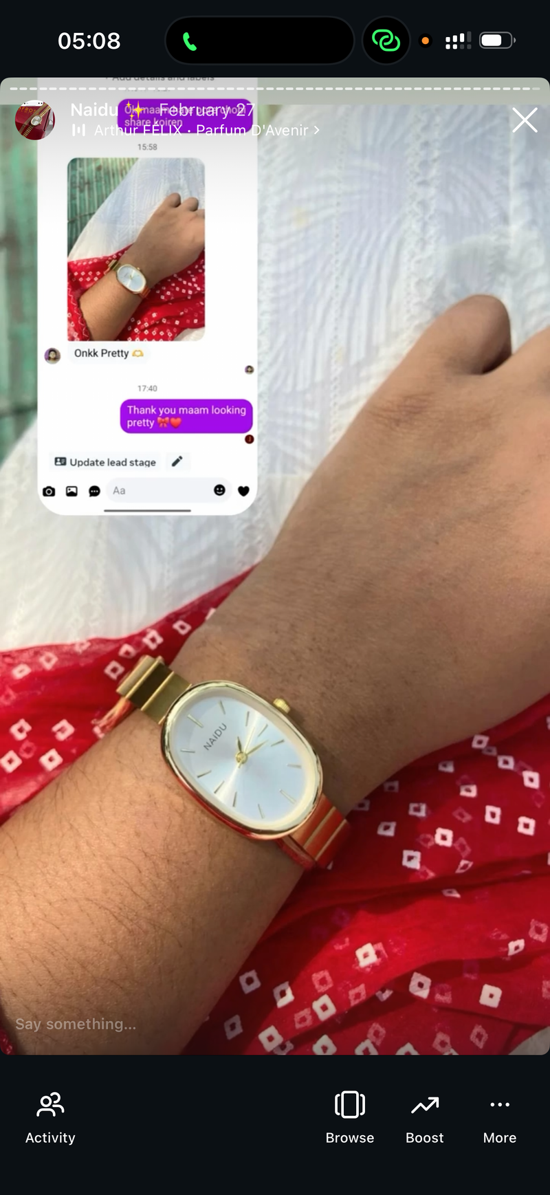 Naidu oval + Clover Bracelet (Free)+ Mystery Ring (Free)