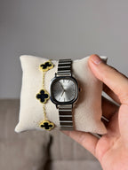 Gogoey silver square + Clover Bracelet (Free)+ Mystery Ring (Free)
