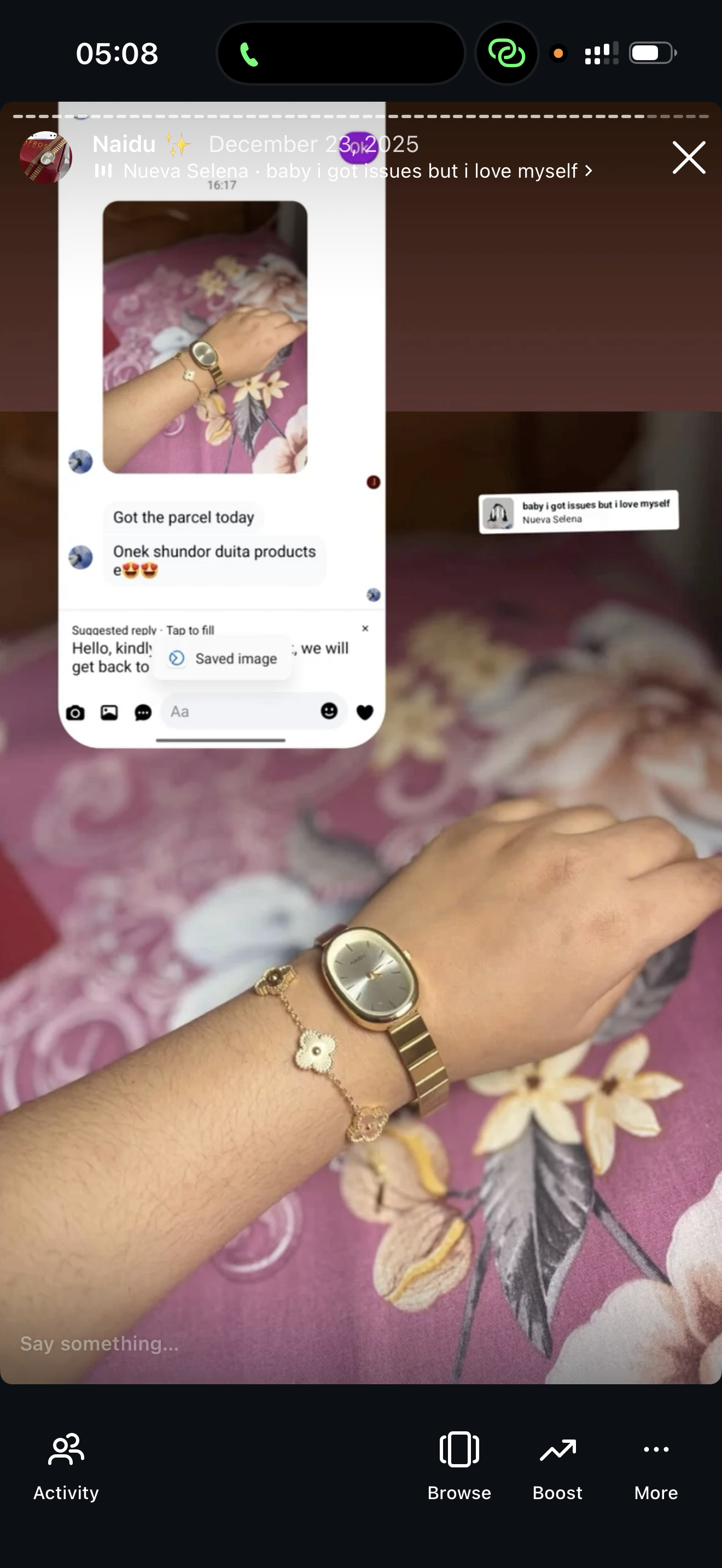 (Naidu oval combo)............. Buy 1 Watch ⌚
Get 2 Jewellery FREE 💍🍀
(Ring + Clover Bracelet)