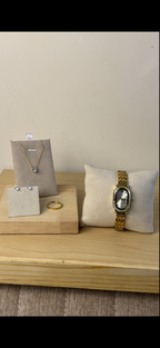 Barsh oval Watch + Necklace (Free) + Earing (Free) + Mystery Ring (Free)