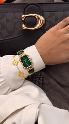 Green Emerald Cut + Get 1 Watch (70% Off)