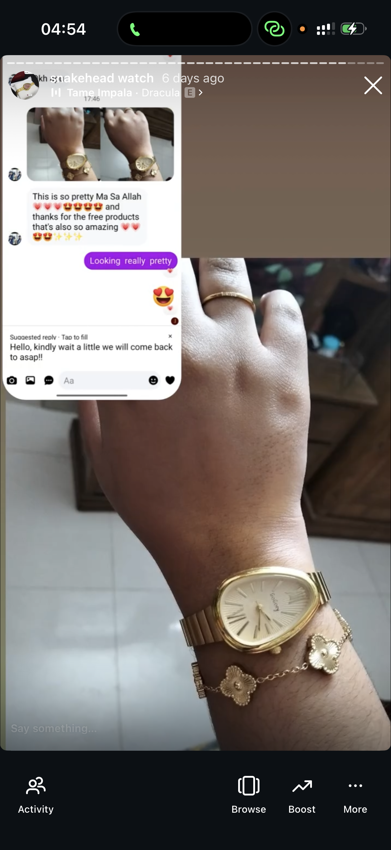 (Golden snakehead combo) Buy 1 Watch ⌚
Get 2 Jewellery FREE 💍🍀
(Ring + Clover Bracelet