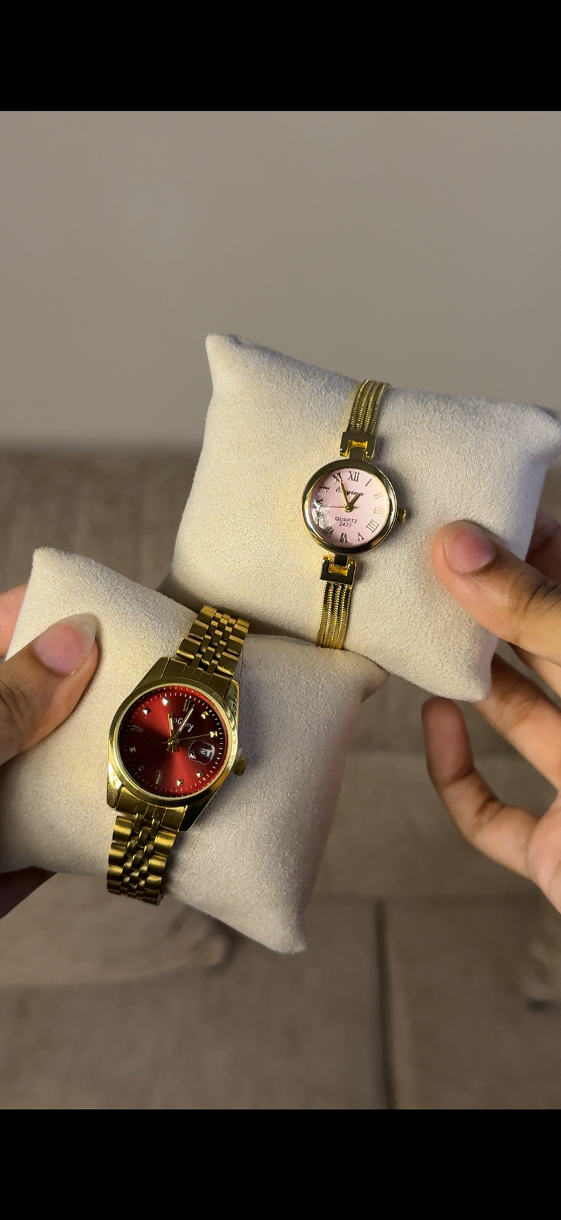 Gogey Queno Maroon+ get 1 Cartier belt watch (70% off)