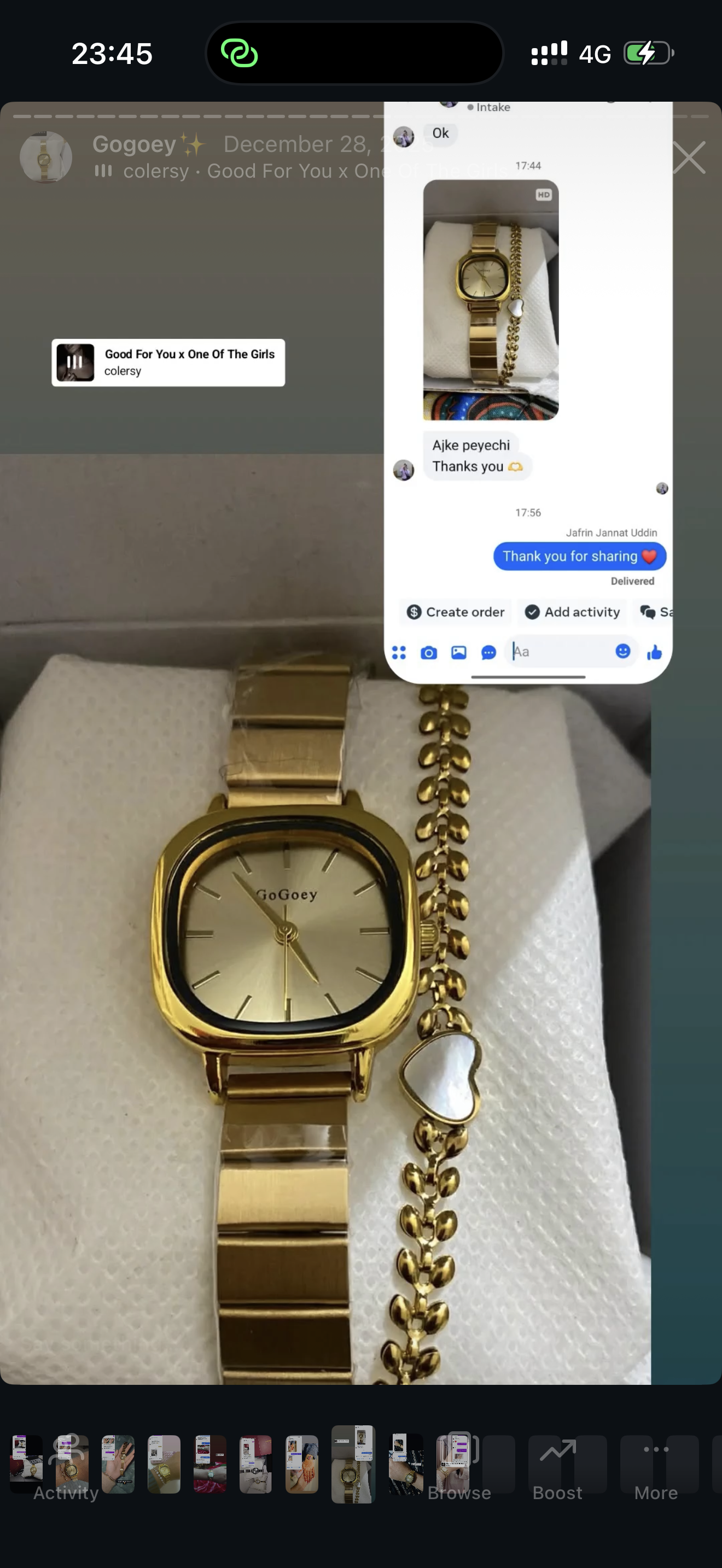 (Gogoey  square combo)  .  Buy 1 Watch ⌚
Get 2 Jewellery FREE 💍🍀
(Ring + Clover Bracelet)