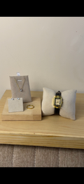 Gogoey vintage pillar belt Watch + Necklace (Free) + Earing (Free) + Mystery Ring (Free)