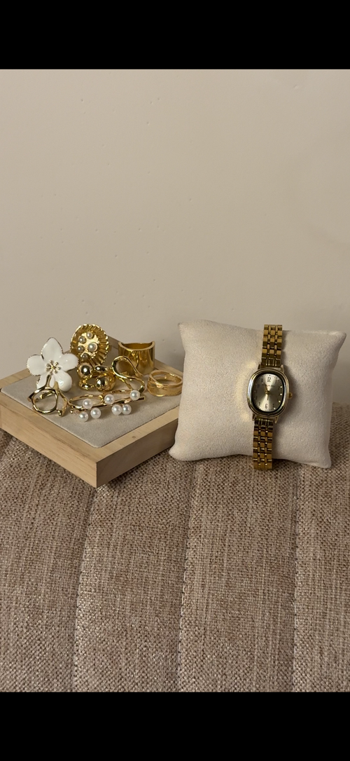 Doukou watch + ৫টি hibiscus & Pearl Ring set free পান