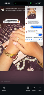 Maroon snakehead + Clover Bracelet (Free)+ Mystery Ring (Free)
