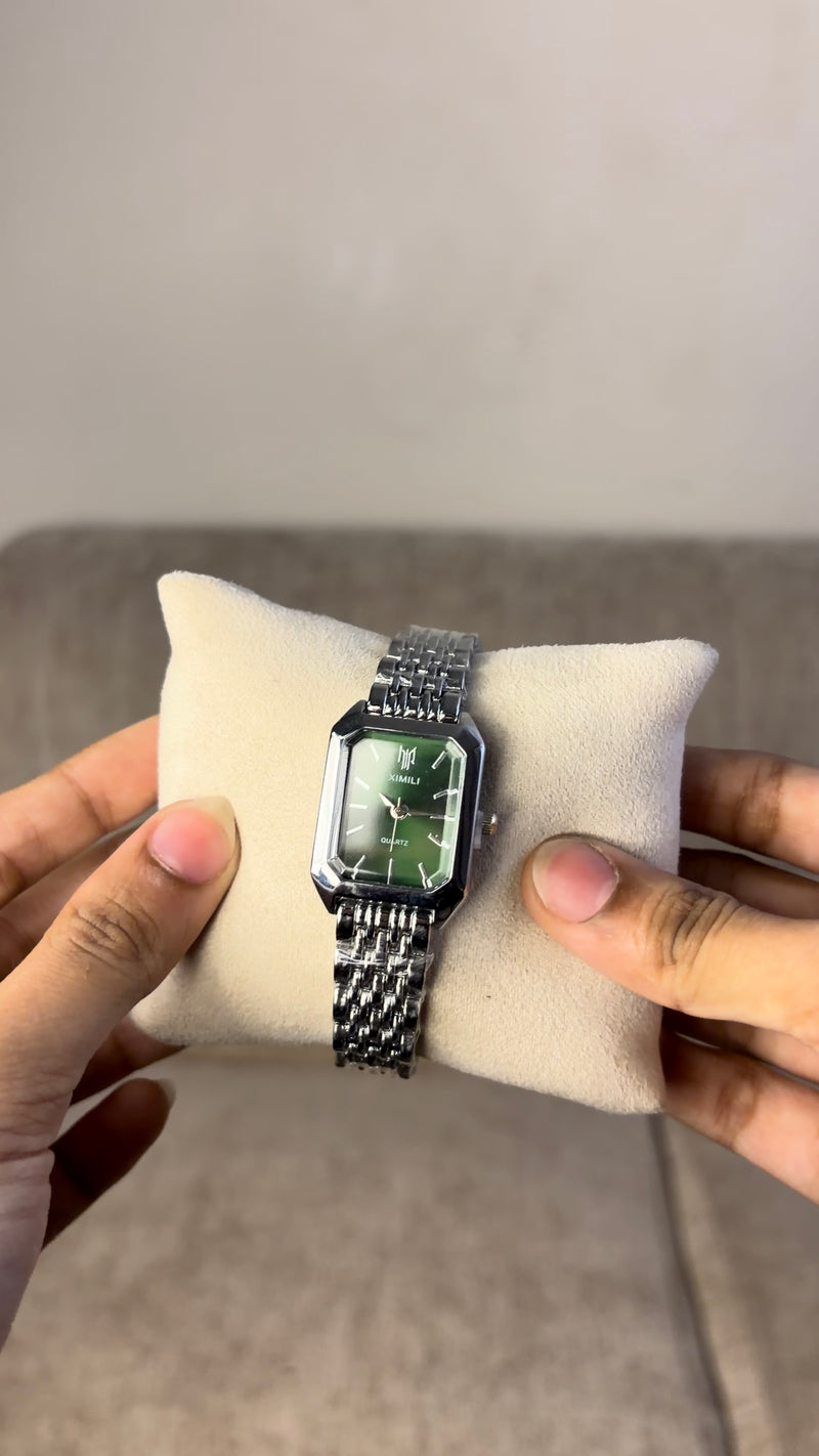 Ximili SIlver Green Dial