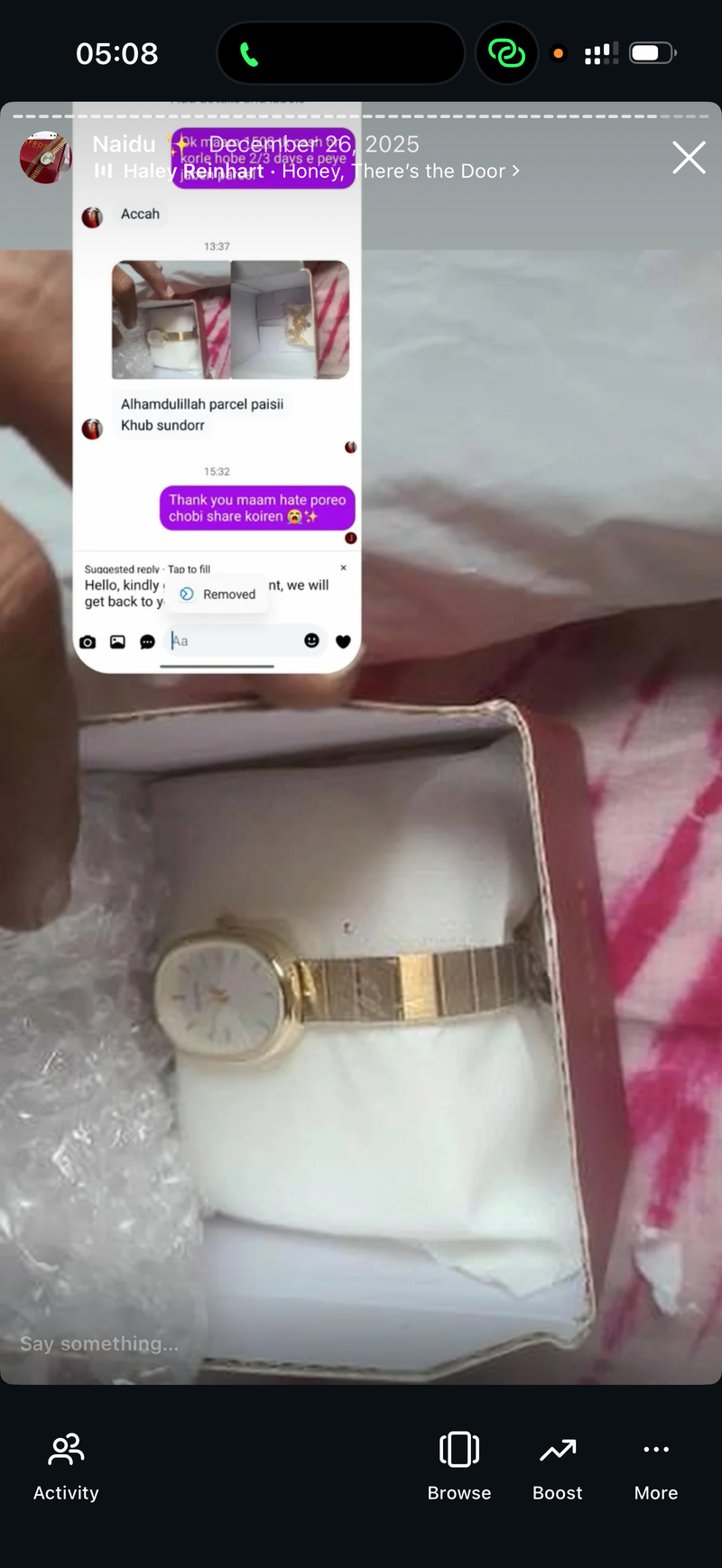 Naidu oval + Clover Bracelet (Free)+ Mystery Ring (Free)