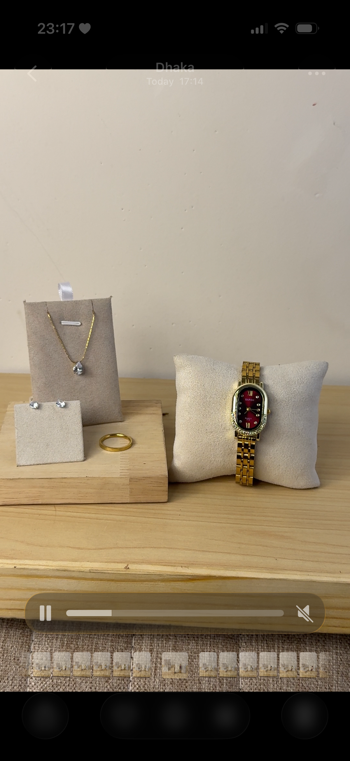 Barsh maroon oval Watch + Necklace (Free) + Earing (Free) + Mystery Ring (Free)