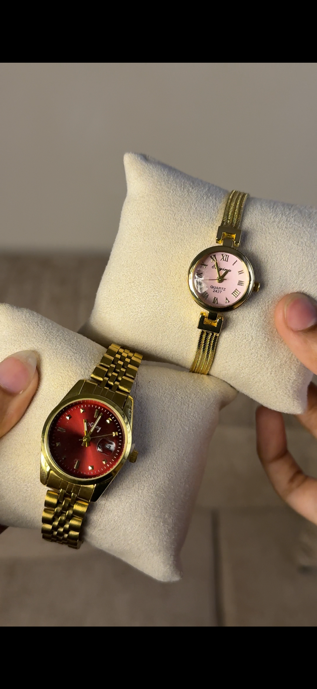 Gogey Queno Maroon+ get 1 Cartier belt watch (70% off)
