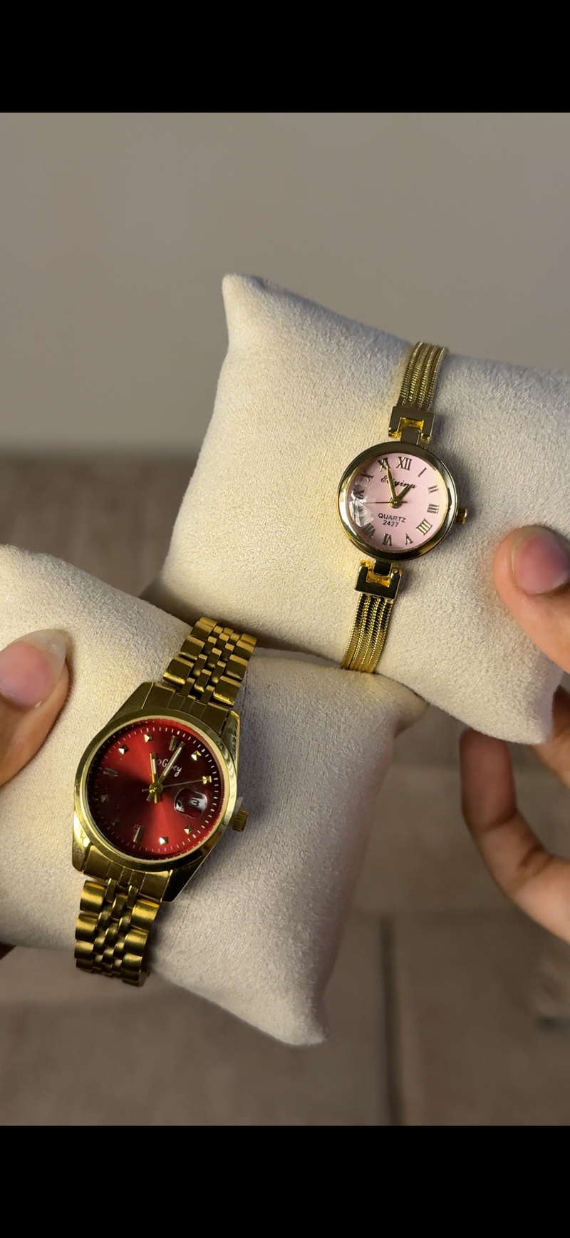 Gogey Queno Maroon+ get 1 Cartier belt watch (70% off)