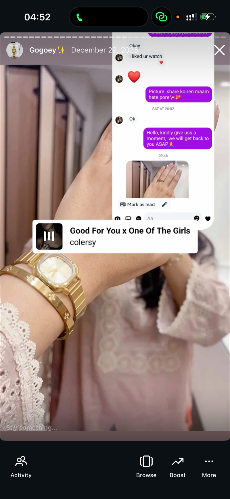 (Gogoey  square combo)  .  Buy 1 Watch ⌚
Get 2 Jewellery FREE 💍🍀
(Ring + Clover Bracelet)