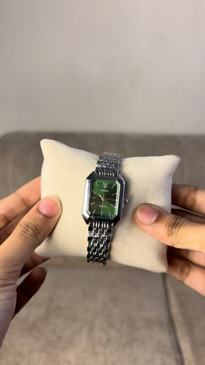 Ximili SIlver Green Dial