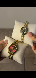 Gogey Queno Maroon+ get 1 Cartier belt watch (70% off)