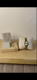 Barsh oval Watch + Necklace (Free) + Earing (Free) + Mystery Ring (Free)