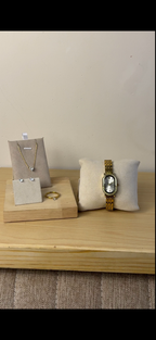 Barsh oval Watch + Necklace (Free) + Earing (Free) + Mystery Ring (Free)